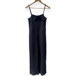 Abercrombie & Fitch‎ Tank Black Ribbed Bow Front jumpsuit​​​